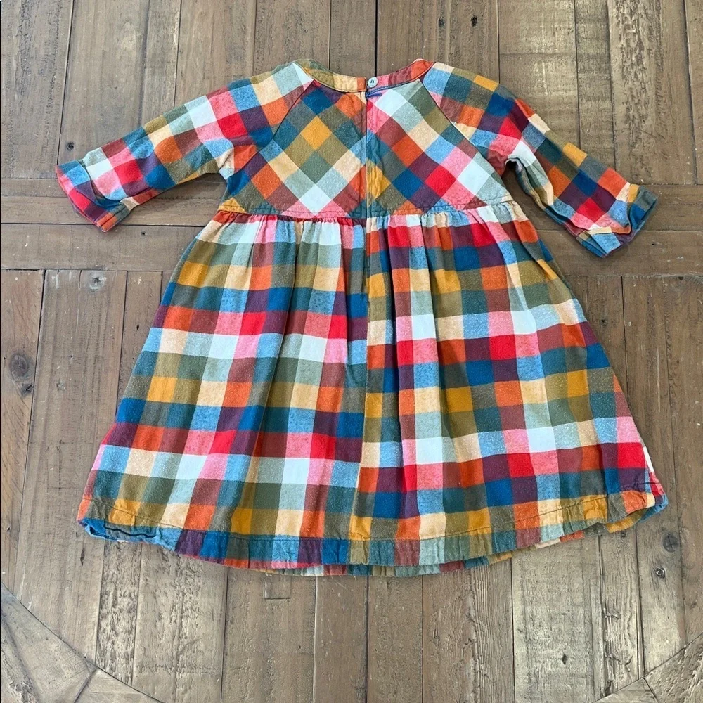 Pink Chicken autumn Plaid Dress 3T flannel cozy
